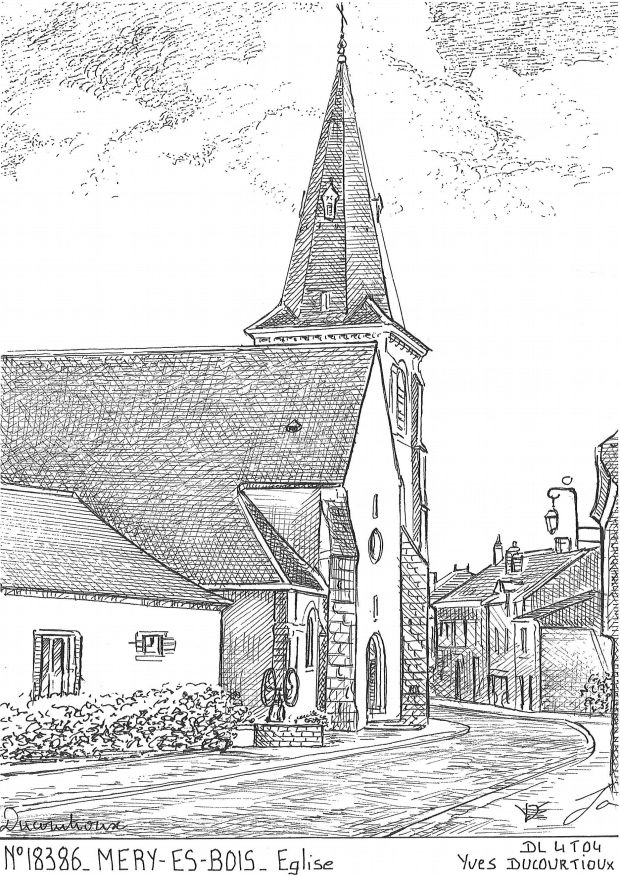 N 18386 - MERY ES BOIS - église